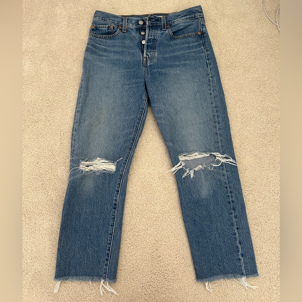 Levi’s wedgie straight high-rise denim jeans
